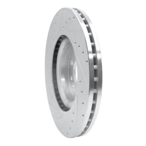Mercedes-Benz ML320 Brake Rotor (1) - Front Right - R1 Concepts - Drilled & Slotted - Silver - `06-`12